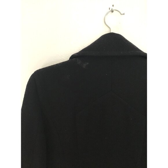 WORTHINGTON- WOMENS BLACK 98% WOOLBUTTON CLOSURE POCKETS COAT JACKET SIZE MEDIUM - Picture 4 of 8